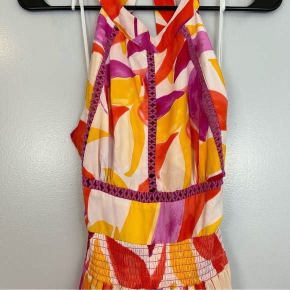 NWT Abel The Label Colorful Abstract Halter Maxi Dress Size Small - Picture 4 of 14